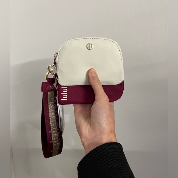 Lululemon Dual Pouch Wristlet & Never Lost Keychain Personalized Set 💌🎀 - Picture 2 of 9